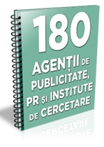 Lista cu 180 de agentii de publicitate, agentii PR si institute de cercetare