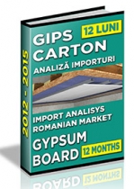 Analiza importurilor de placi si elemente din gips-carton - 12 luni 2014
