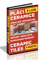 Analiza importurilor de placi ceramice si obiecte sanitare - 9 luni 2016