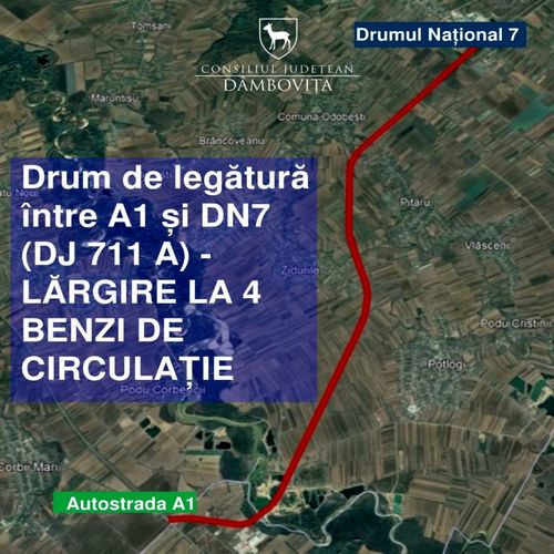 COMPETITIE mare lucrari de 70 mil. euro largire la 4 benzi DJ 711A, intre A1 si DN7