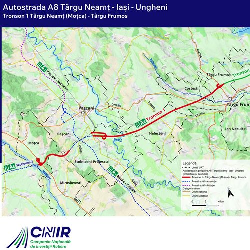 CNIR: Danlin XXL și FCC primesc ordin de proiectare pentru tronsoanele 1 și 3 din A8
