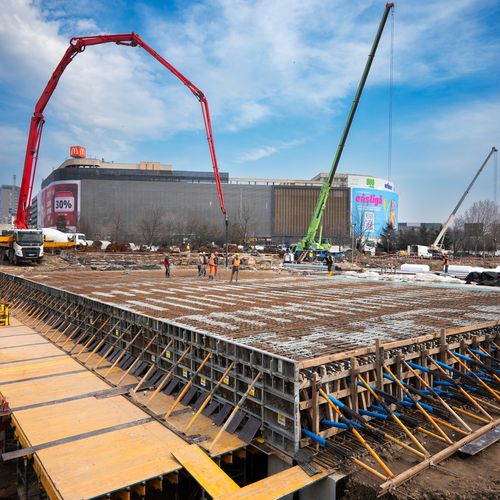 Șantier Planșeul Unirii 2026: Constructorii finalizează în curând cei 256 de piloți forați