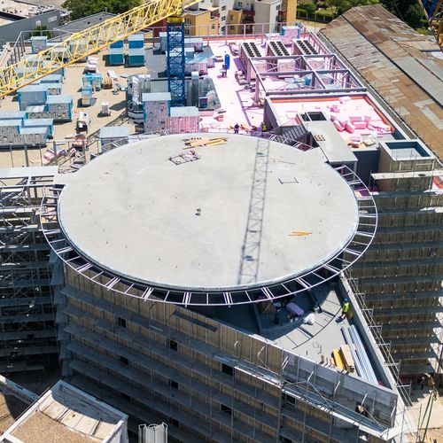 Constructii Erbasu avanseaza cu lucrarile la noul Centru de Mari Arsi din Timisoara